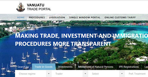 Vanuatu trade portal